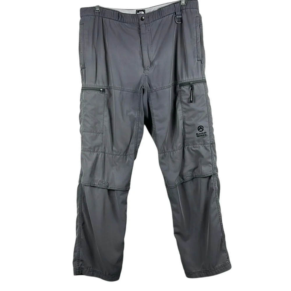 The North Face Mens Summit‎ Series Hiking Pants Size 38x31 Zippered Ankle Grey